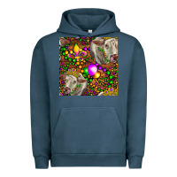 Pigment Midnight Navy Mardi Gras Cow Leopard Seamless Pattern Urban Hoodie - FaDigitalArtStudio
