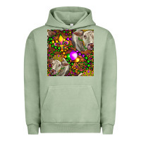 Pigment Oil Green Mardi Gras Cow Leopard Seamless Pattern Urban Hoodie - FaDigitalArtStudio