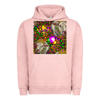 Pigment Salmon Mardi Gras Cow Leopard Seamless Pattern Urban Hoodie - FaDigitalArtStudio