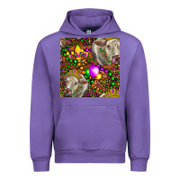Tulip Mardi Gras Cow Leopard Seamless Pattern Urban Hoodie - FaDigitalArtStudio