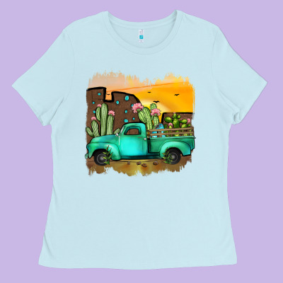 Truck Ladies Tee Designed By Jahusdesignshop