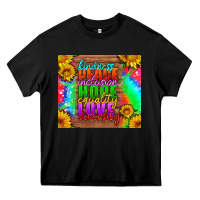 Kindness Peace Inclusion Hope Equality Love Diversity Heavy Core Tee | Teevron