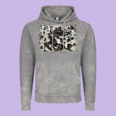 Cowhide Background Vintage Hoodie Designed By Barkaloodesign