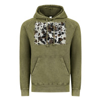 Vintage Olive cowhide background Vintage Hoodie - BarkalooDesign
