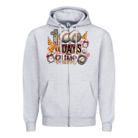 Heather Grey 100 of days runs Zipper Hoodie - SublimationCraftShop