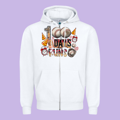 100 Of Days Runs Zipper Hoodie Designed By Sublimationcraftshop