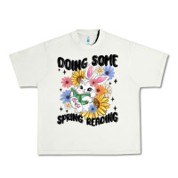 Pistachio doing some spring reading Urban Heavy Tee - MaliasSmallBusiness