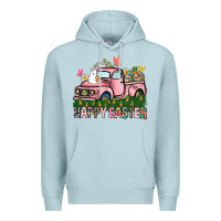 Blue Mist Happy Easter Day truck Premium Hoodie - HowdyJamesFarm