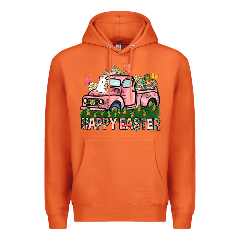 Happy Easter Day Truck Premium Hoodie by HowdyJamesFarm | Teevron