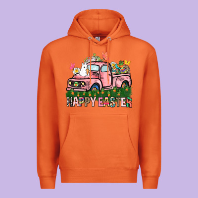 Happy Easter Day Truck Premium Hoodie Designed By Howdyjamesfarm