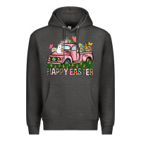 Charcoal Heather Happy Easter Day truck Premium Hoodie - HowdyJamesFarm