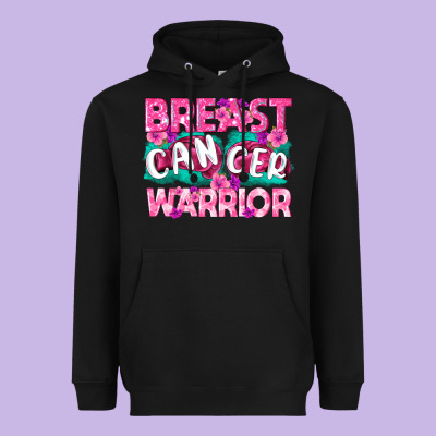 Breast Cancer Warrior Heavyweight Hoodie Designed By Texasbilliewilder