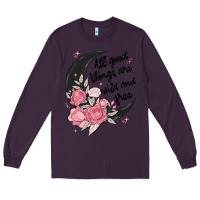 Plum all good things are wild and free Long Sleeve Tee - MaliasSmallBusiness