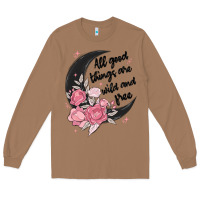 Toasted Coconut all good things are wild and free Long Sleeve Tee - MaliasSmallBusiness
