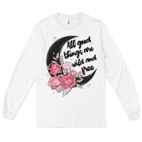 White all good things are wild and free Long Sleeve Tee - MaliasSmallBusiness