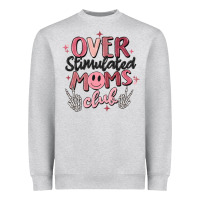 Heather Grey over stimulated moms club Heavyweight Sweatshirt - MaliasSmallBusiness