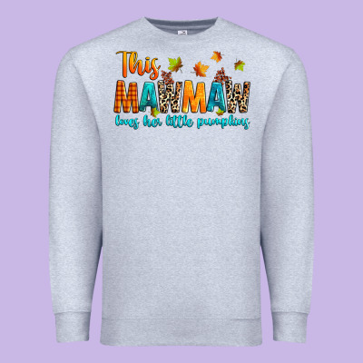 Customized This Mawmaw Loves Her Little Pumpkins Premium Sweatshirt Designed By Texasbilliewilder