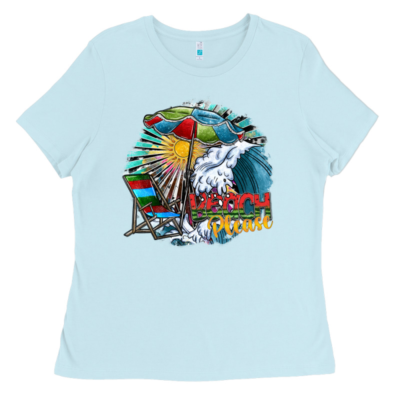 Beach Please Ladies Tee by SublimationCraftShop | Teevron
