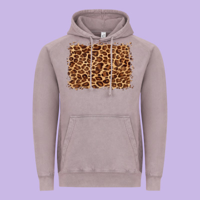 Leopard Background Vintage Hoodie Designed By Barkaloodesign