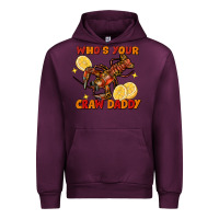Mauve Wine Crawfish who's your craw daddy Urban Hoodie - FaDigitalArtStudio