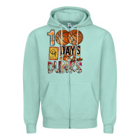Seafoam 100 of days slam dunks Zipper Hoodie - SublimationCraftShop
