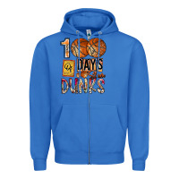 True Royal 100 of days slam dunks Zipper Hoodie - SublimationCraftShop