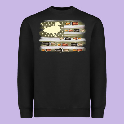 Duck Hunter Flag Heavyweight Sweatshirt Designed By Maliassmallbusiness