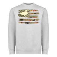 Heather Grey duck hunter flag Heavyweight Sweatshirt - MaliasSmallBusiness