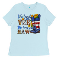 Baby Blue the land of the yee the home of the haw Ladies Tee - HRA Design Shop