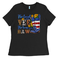 Black the land of the yee the home of the haw Ladies Tee - HRA Design Shop