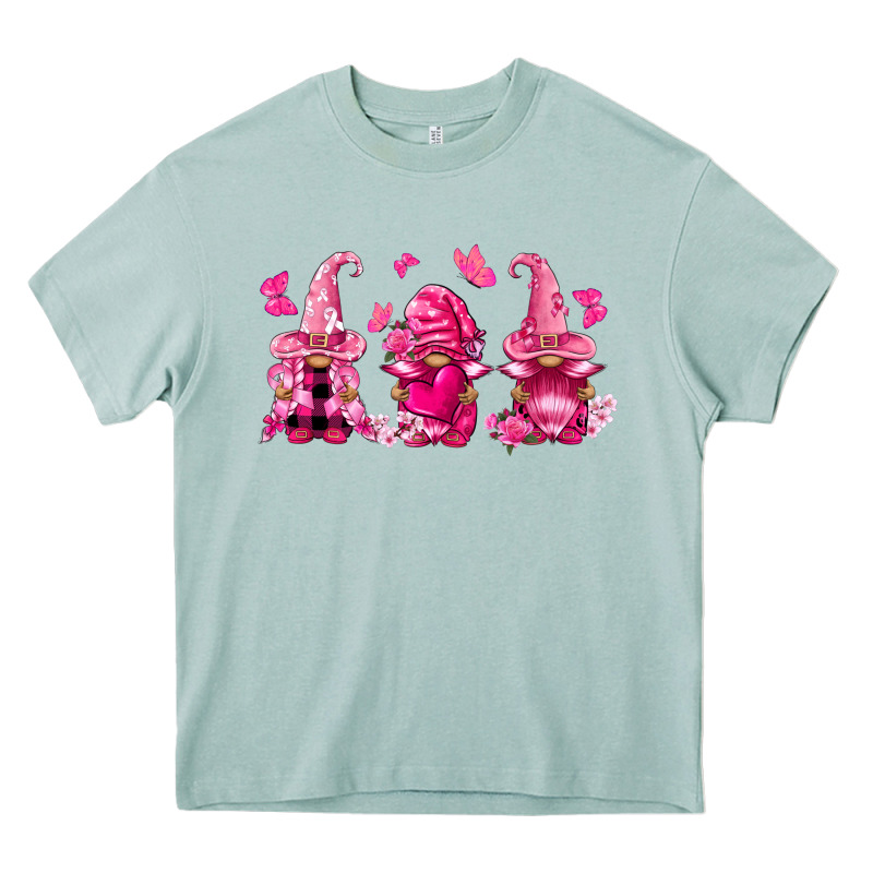 Breast Cancer Gnomies Heavy Core Tee by FaDigitalArtStudio | Teevron