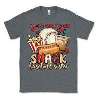 Charcoal Heather i'm just here for the snack baseball sister Classic Tee - MaliasSmallBusiness