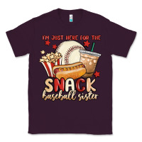 Plum i'm just here for the snack baseball sister Classic Tee - MaliasSmallBusiness