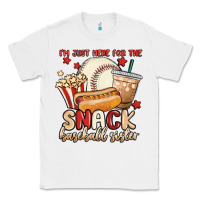 White i'm just here for the snack baseball sister Classic Tee - MaliasSmallBusiness