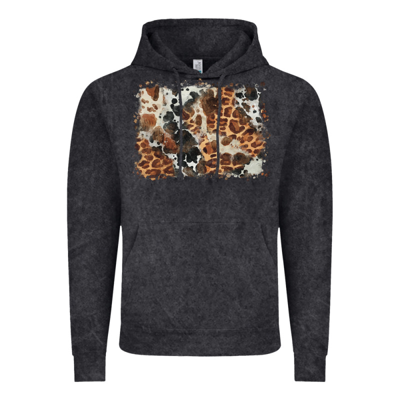 Cowhide Leopard Background Vintage Hoodie by BarkalooDesign | Teevron
