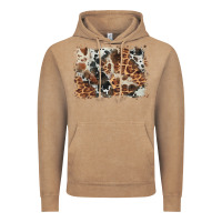 Vintage Coffee cowhide leopard background Vintage Hoodie - BarkalooDesign