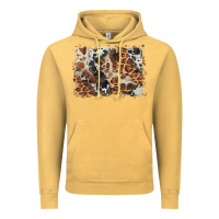 Vintage Mustard cowhide leopard background Vintage Hoodie - BarkalooDesign