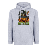 Heather Grey Howdy witches Heavyweight Hoodie - NancyCooperArtShop