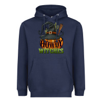 Navy Howdy witches Heavyweight Hoodie - NancyCooperArtShop