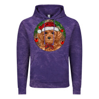 Cloud Purple Christmas Toy Poodle Vintage Hoodie - RanaPortraitStore