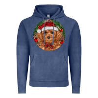 Vintage Denim Christmas Toy Poodle Vintage Hoodie - RanaPortraitStore