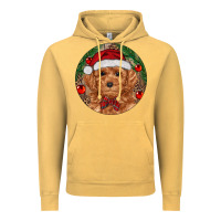 Vintage Mustard Christmas Toy Poodle Vintage Hoodie - RanaPortraitStore