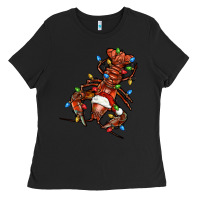 Black Christmas crawfish Ladies Tee - FaDigitalArtStudio
