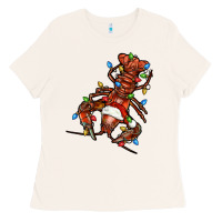 Bone Christmas crawfish Ladies Tee - FaDigitalArtStudio