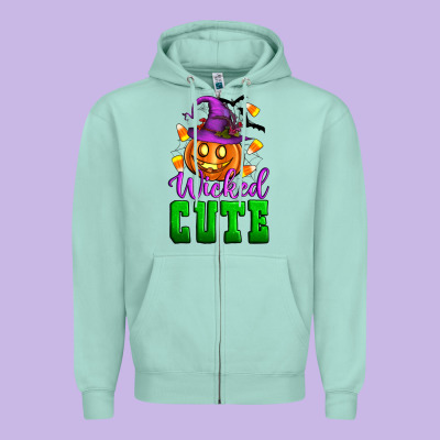 Wicked Cute Zipper Hoodie Designed By Artiststas