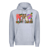 Heather Grey Happy Easter Dental Premium Hoodie - HowdyJamesFarm