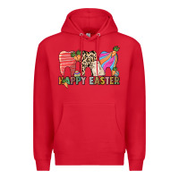 Red Happy Easter Dental Premium Hoodie - HowdyJamesFarm