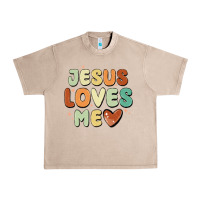 French Oak jesus loves me Urban Heavy Tee - MaliasSmallBusiness