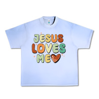 Grape Ice jesus loves me Urban Heavy Tee - MaliasSmallBusiness
