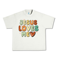 Pistachio jesus loves me Urban Heavy Tee - MaliasSmallBusiness